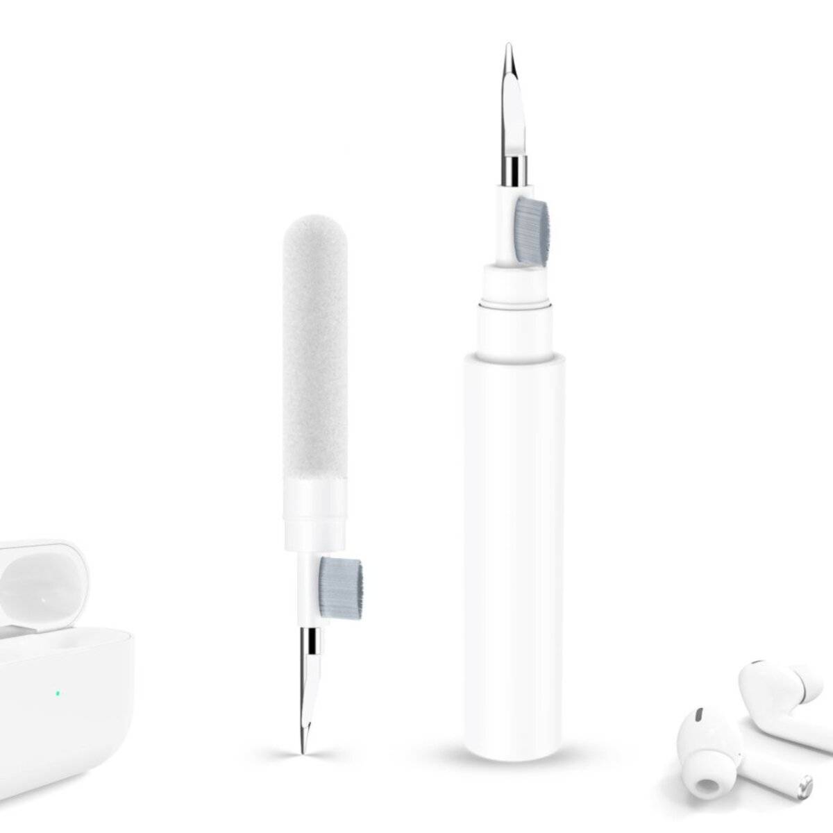 Tech-Protect CS02 3-in-1-Kopfhörer-Reinigungsset – Weiß