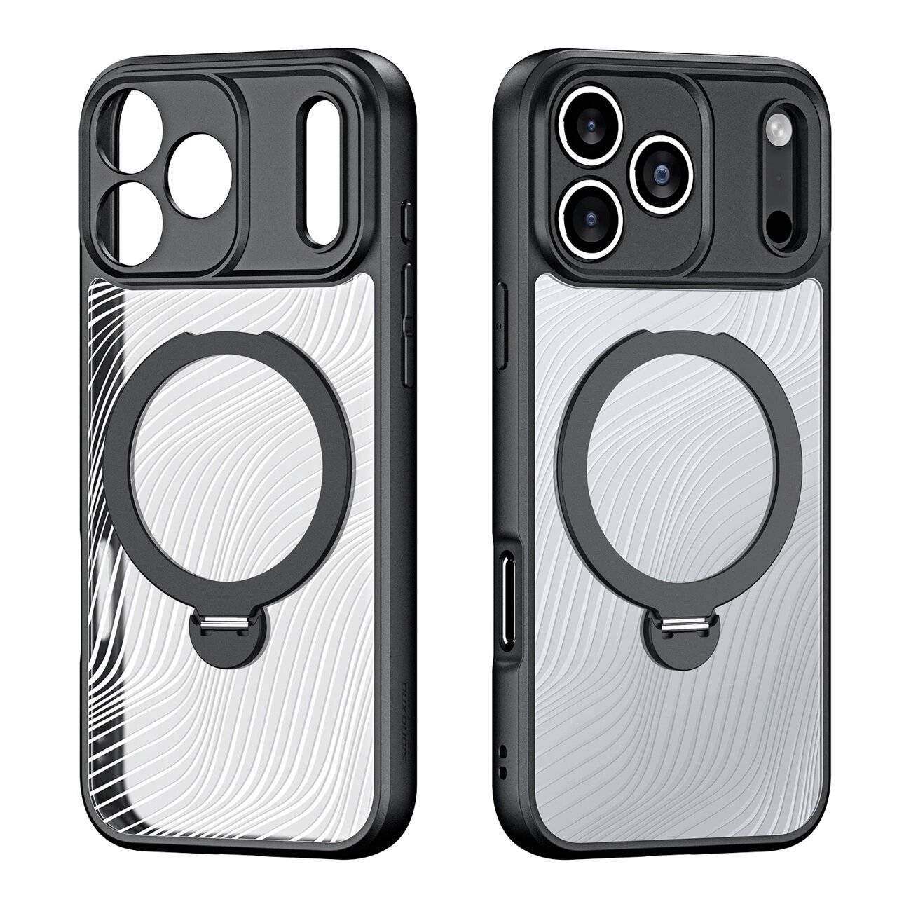 Dux Ducis Aimo Mag Case Magnetring Ständer iPhone 17 Pro – Schwarz