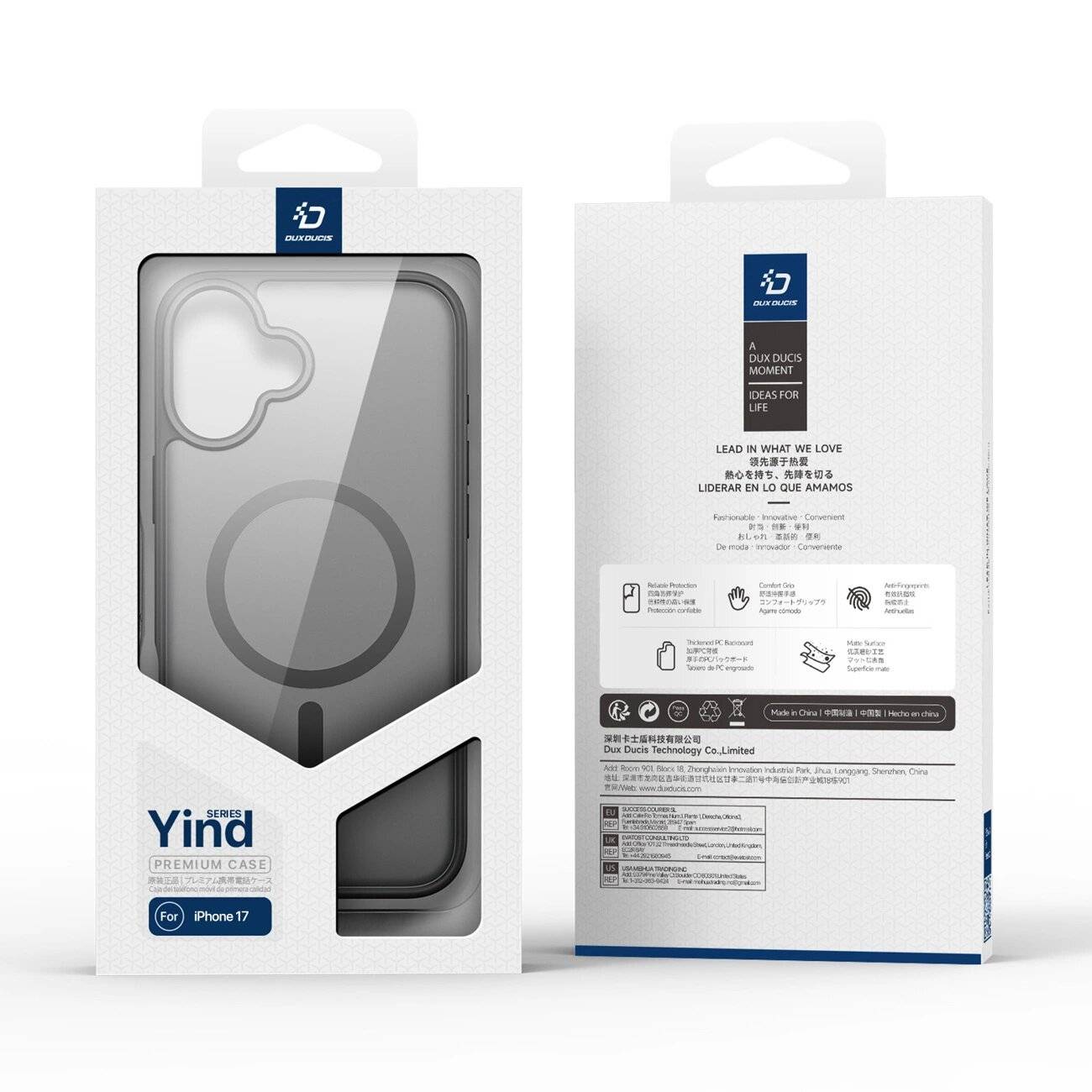 Dux Ducis Yind iPhone 17 Hülle MagSafe - Schwarz