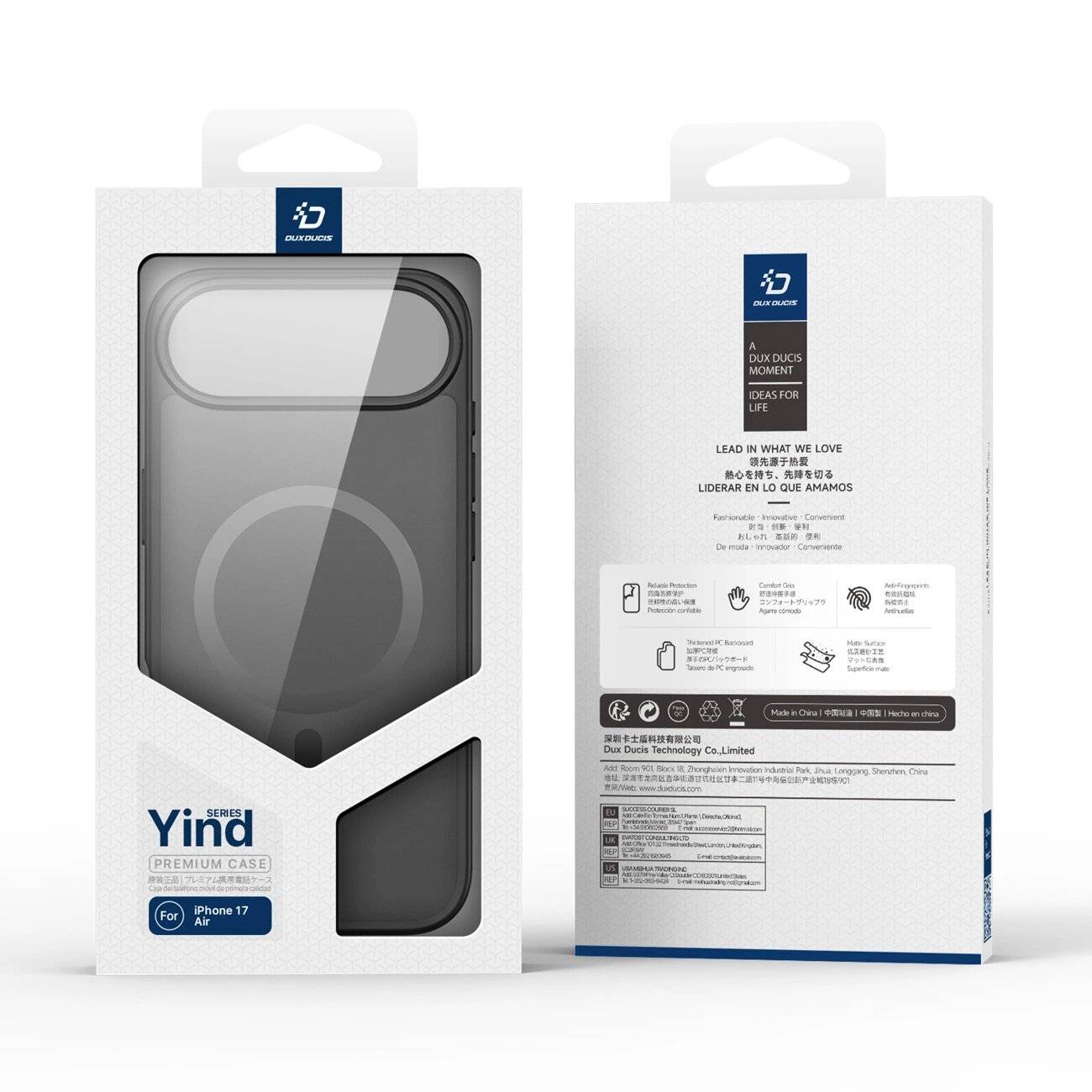 Dux Ducis Yind iPhone 17 Air Hülle MagSafe - Schwarz