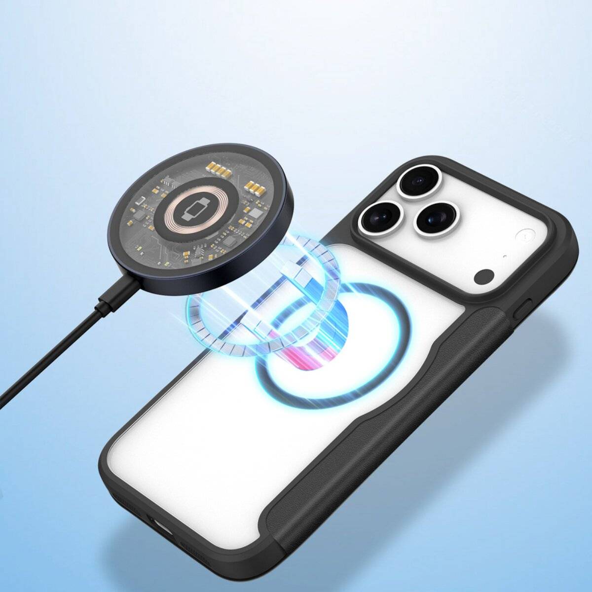 Dux Ducis Skin X Pro Handyhülle mit Magnetfunktion Kompatibel mit iPhone 17 Pro Schwarz