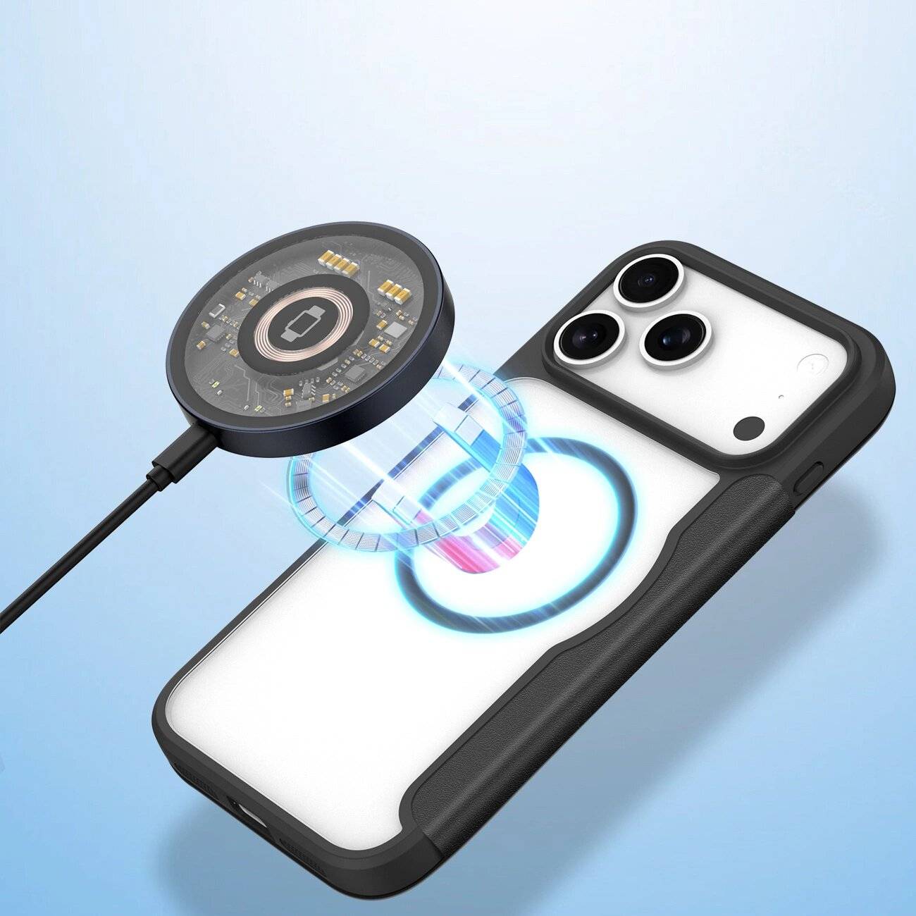 Dux Ducis Skin X Pro Hülle iPhone 17 Max Wallet, MagSafe kompatibel - Schwarz