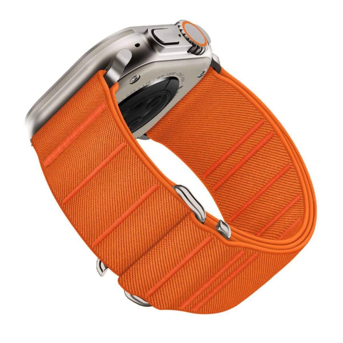 Tech-Protect Nylonarmband für Apple Watch 44 / 45 / 46 / 49 mm – Orange