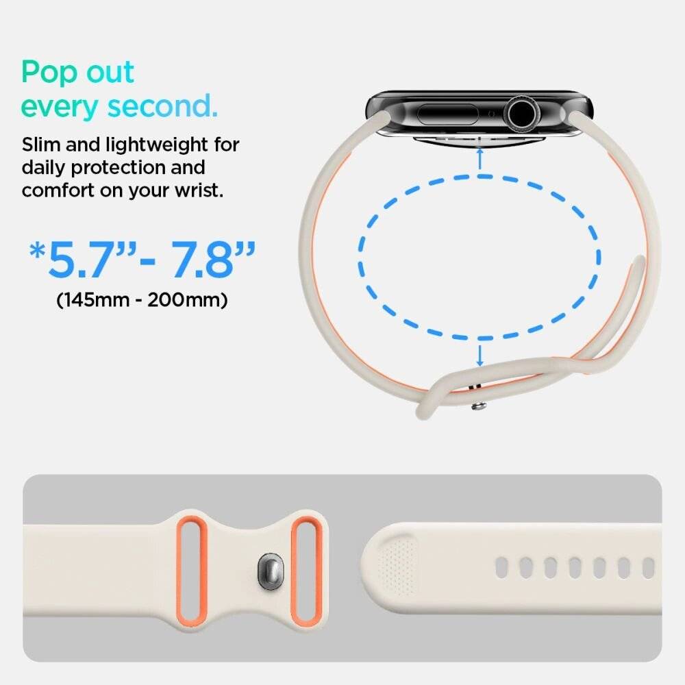Spigen Nano Pop Strap Apple Watch 44/45/46/49 mm - Beige-Orange
