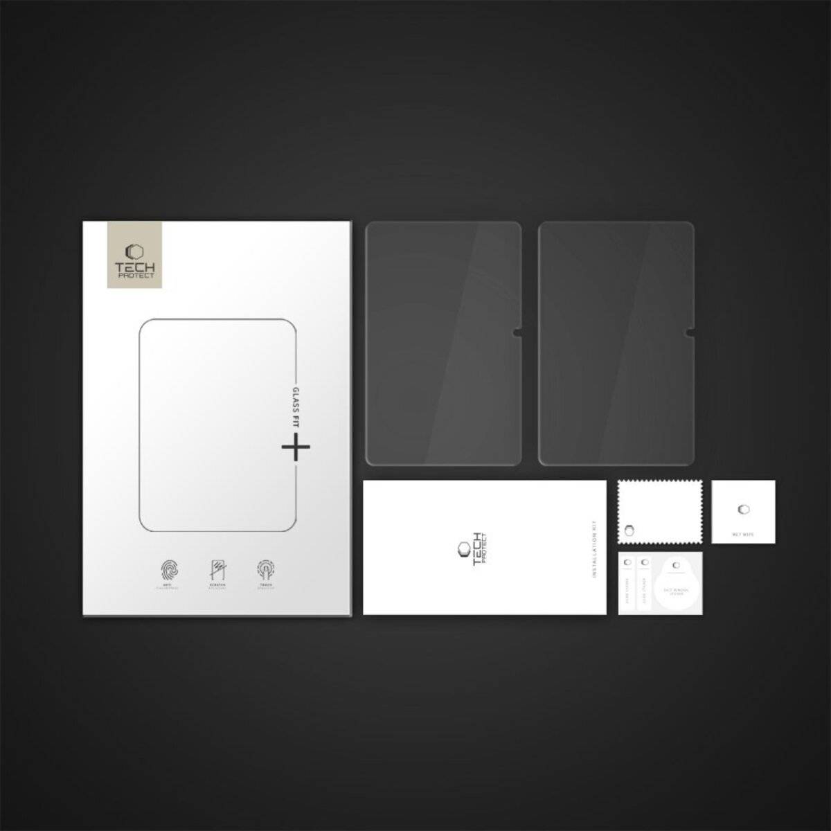 Tech-Protect Glass Fit+ 2er-Pack Displayschutzfolie für Xiaomi Redmi Pad 2 11.0 / SE 11.0 – Transparent