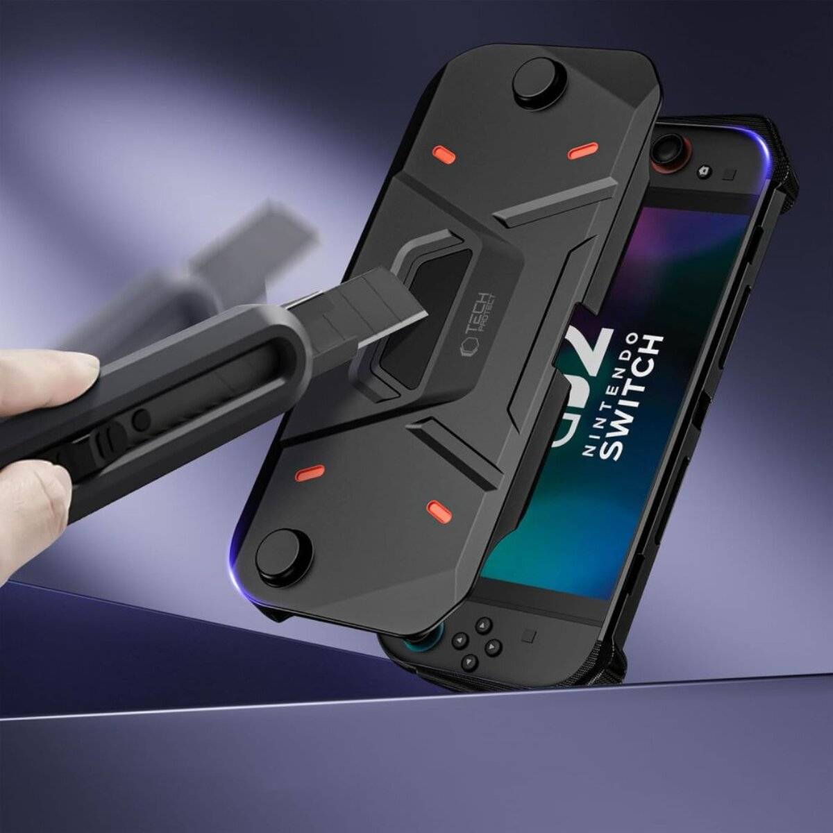 Tech-Protect Carbonox-Hülle Nintendo Switch 2, Schwarz