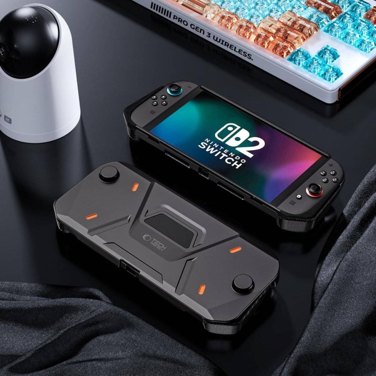 Tech-Protect Carbonox-Hülle Nintendo Switch 2, Schwarz