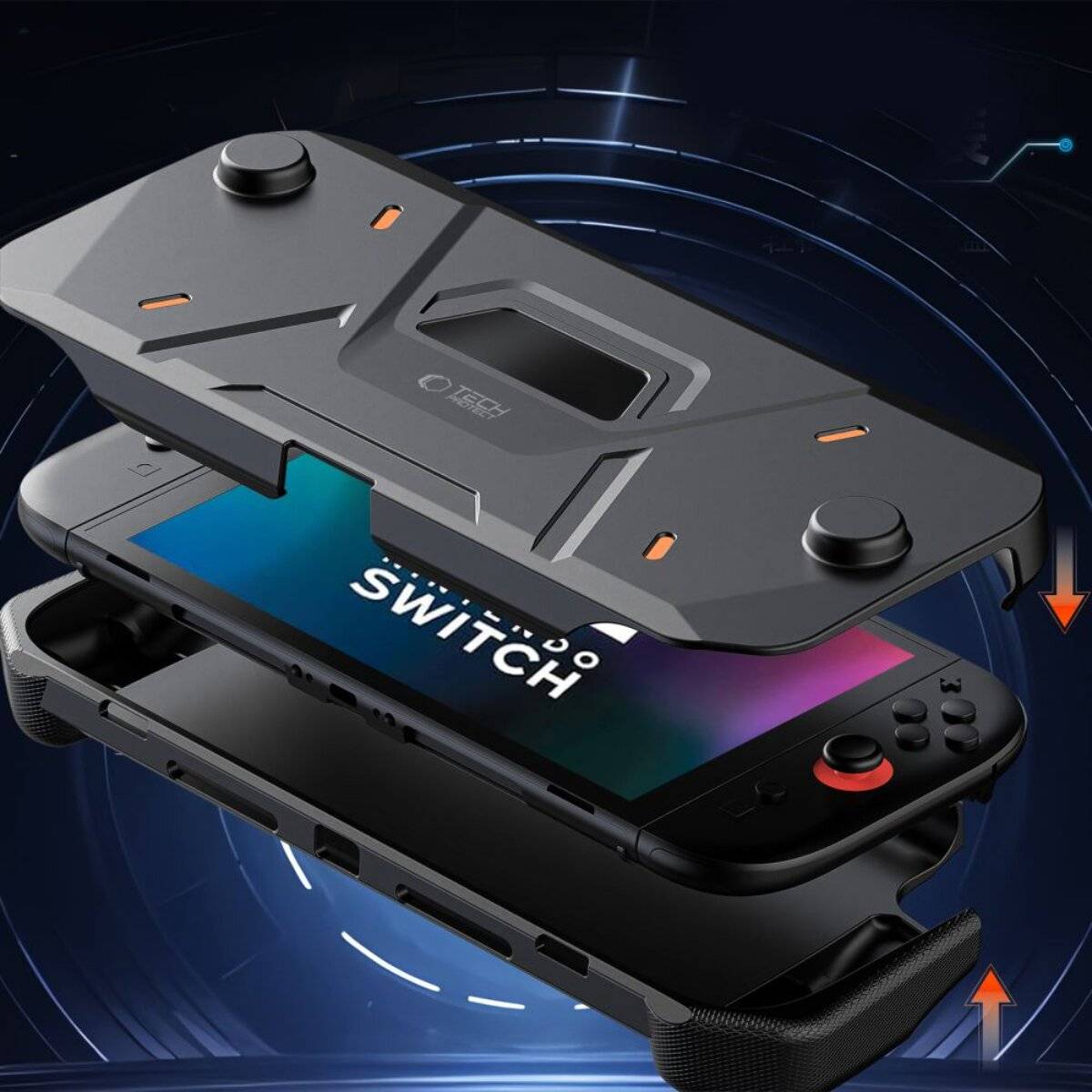 Tech-Protect Carbonox-Hülle Nintendo Switch 2, Schwarz