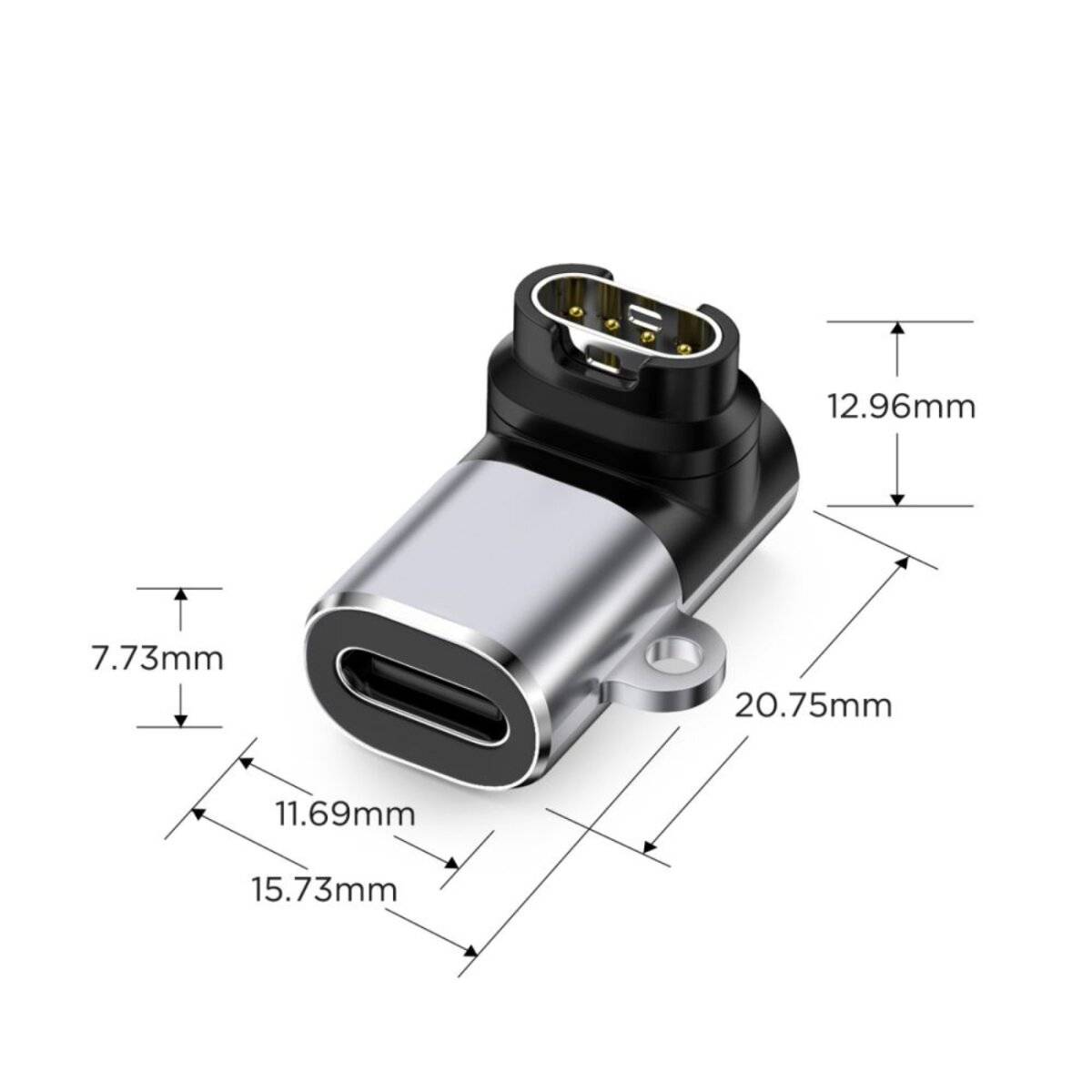 Tech-Protect Ultraboost USB-C Winkeladapter Garmin Watch - Grau