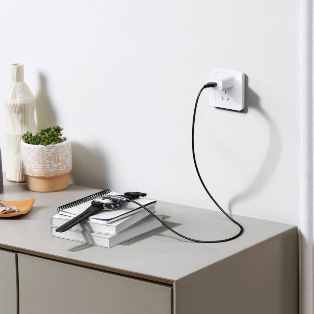 Tech-Protect Ultraboost USB-C Winkeladapter Garmin Watch - Grau