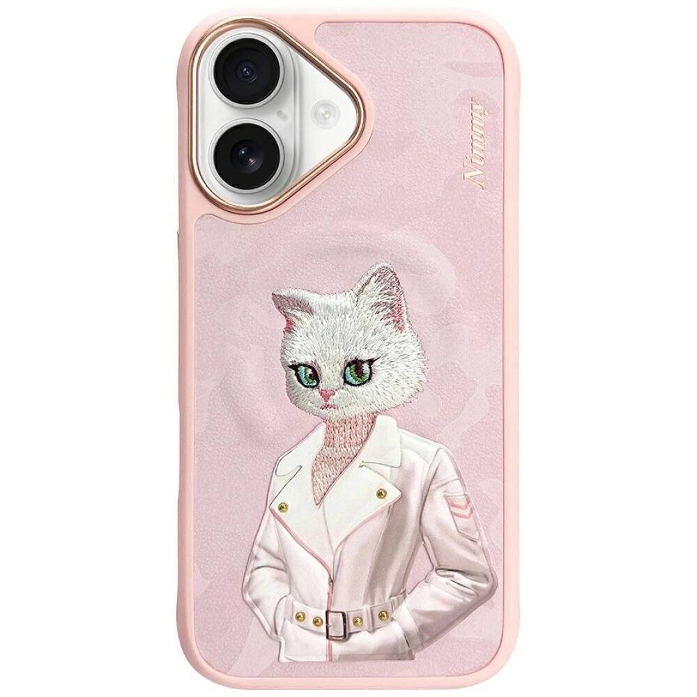 Nimmy Magnetische modische süße Haustier-MagSafe-Hülle iPhone 16 - Rosa