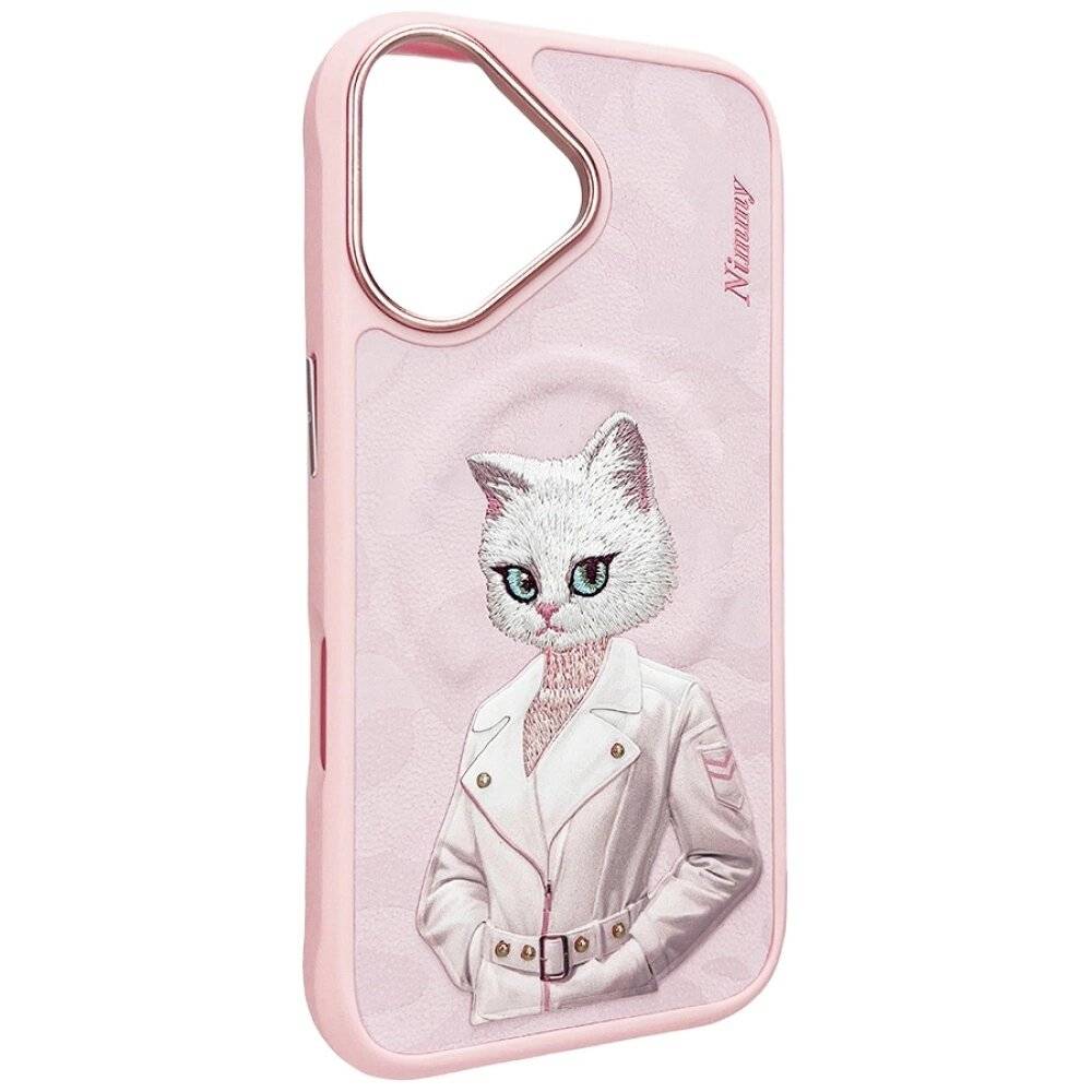 Nimmy Magnetische modische süße Haustier-MagSafe-Hülle iPhone 16 - Rosa