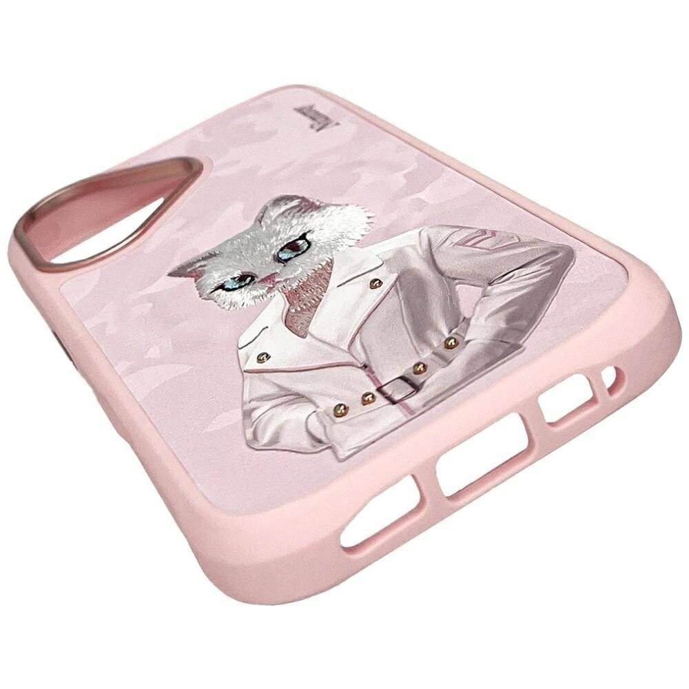 Nimmy Magnetische modische süße Haustier-MagSafe-Hülle iPhone 16 - Rosa