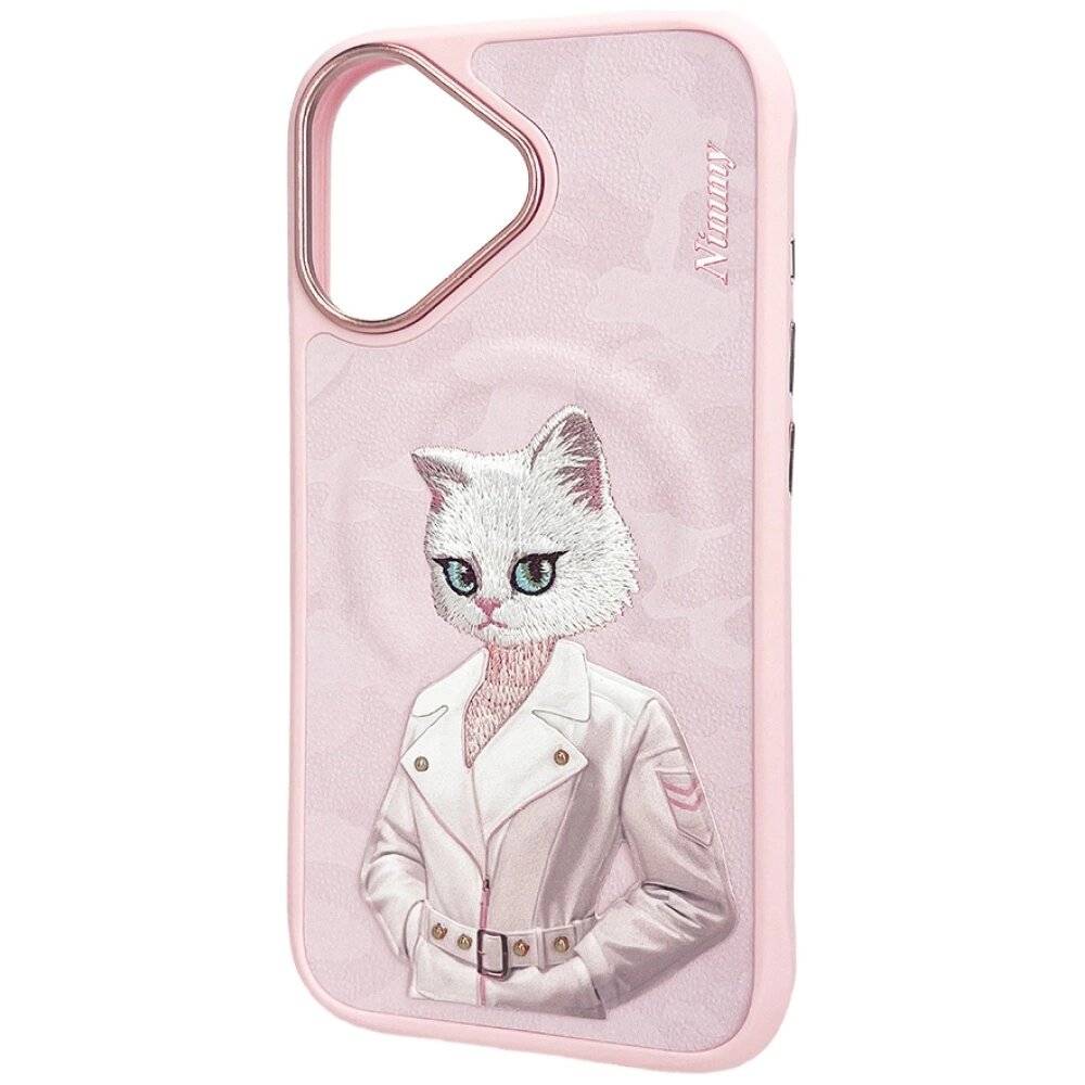 Nimmy Magnetische modische süße Haustier-MagSafe-Hülle iPhone 16 - Rosa
