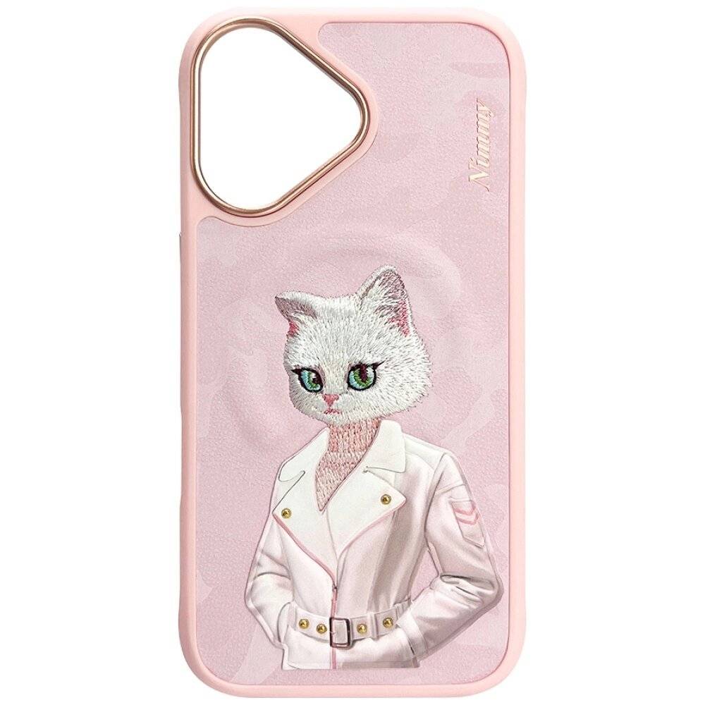Nimmy Magnetische modische süße Haustier-MagSafe-Hülle iPhone 16 - Rosa