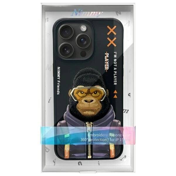 Nimmy Cool&Cute 2.0 Monkey Case iPhone 15 Pro - Schwarz