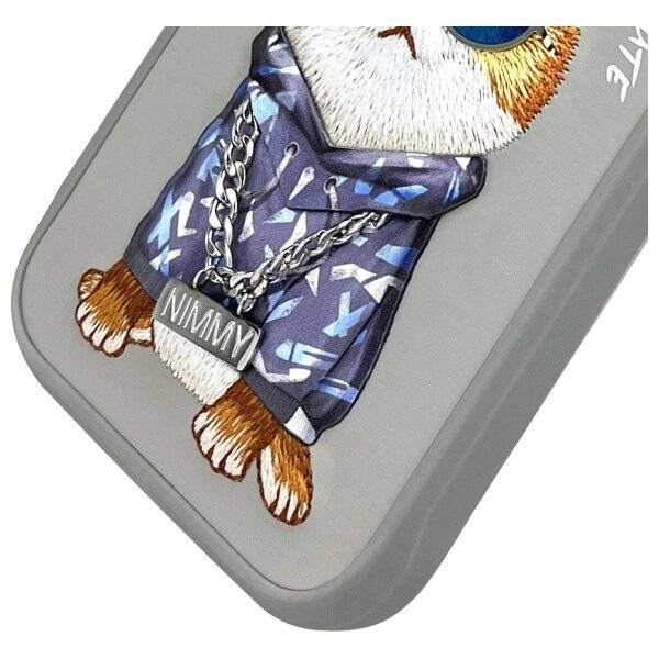 Nimmy Glasses Cool Cat Case iPhone 15 Pro - Grau