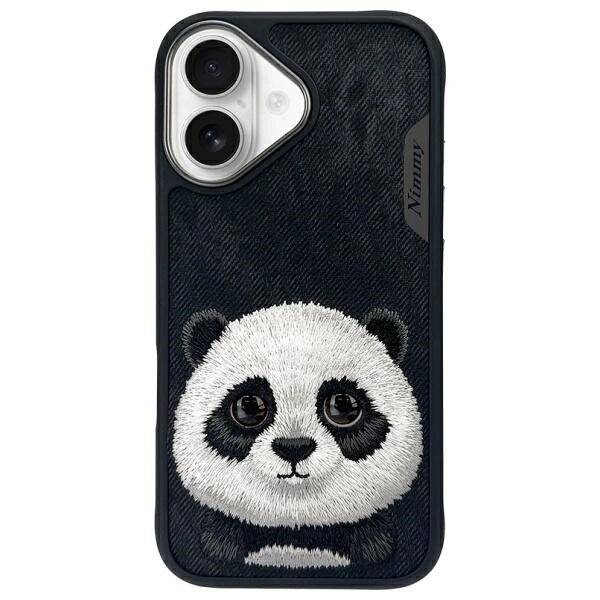 Nimmy Big Eyed Pet 2.0 Panda Hülle iPhone 16 - Schwarz
