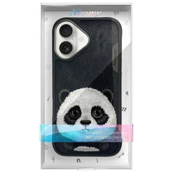 Nimmy Big Eyed Pet 2.0 Panda Hülle iPhone 16 - Schwarz