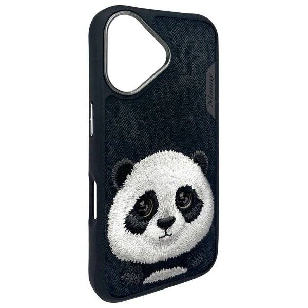 Nimmy Big Eyed Pet 2.0 Panda Hülle iPhone 16 - Schwarz