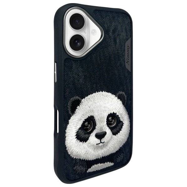 Nimmy Big Eyed Pet 2.0 Panda Hülle iPhone 16 - Schwarz