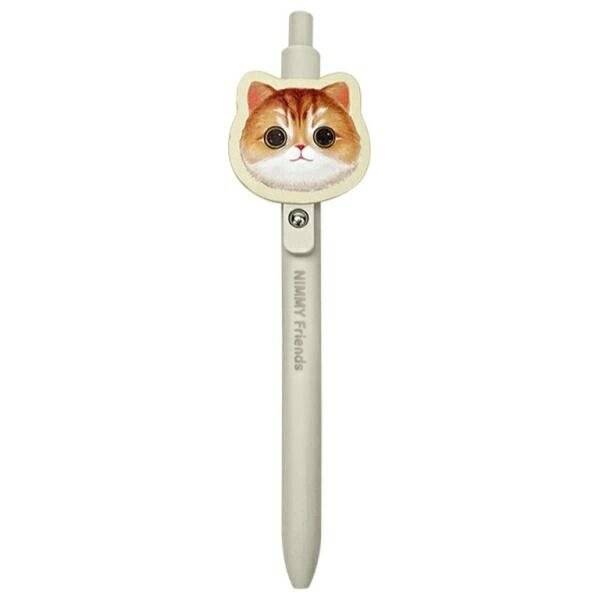 Nimmy Big Eyed Pet 2.0 Cat 2-in-1 Notizbuch + Stift-Set, Beige