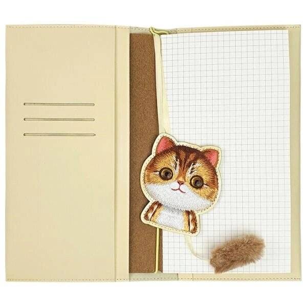Nimmy Big Eyed Pet 2.0 Cat 2-in-1 Notizbuch + Stift-Set, Beige
