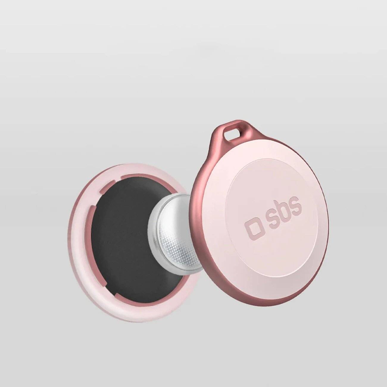 SBS Track My Circle, wasserdichter IP65-Ortungsgerät, Apple Find My, Pink