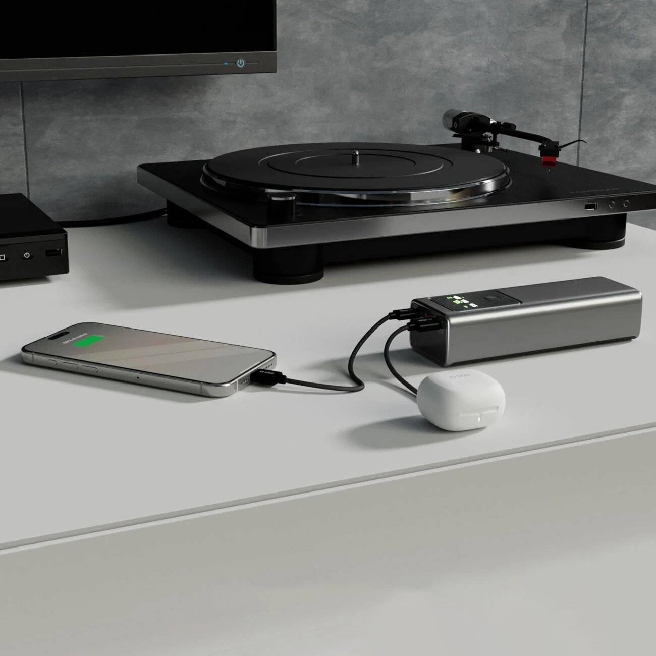 Powerbank SBS 20000mAh PD 100W LCD-Display - grau