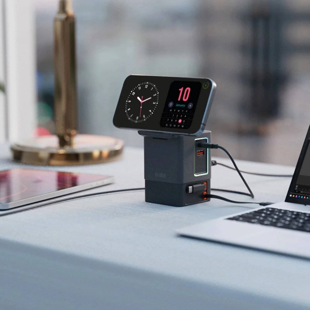 SBS Power Dock 6-in-1 MagSafe, Ständer USB-C-Kabeln 65 W – Schwarz