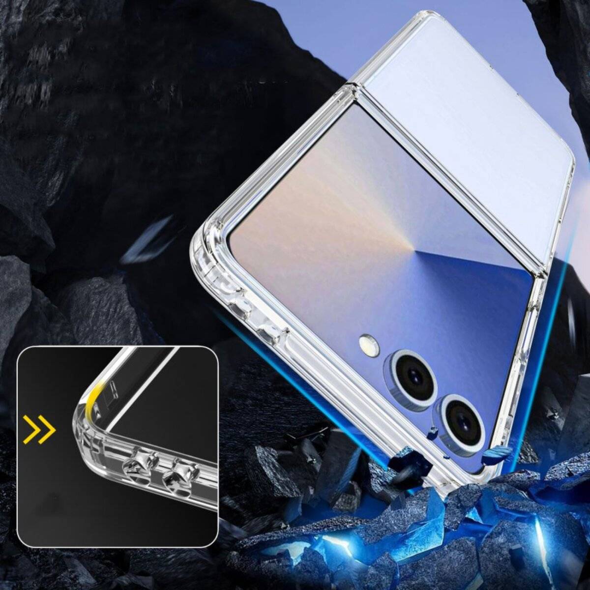 Tech-Protect FlexAir Hybrid Case Samsung Galaxy Z Flip 7 - Transparent