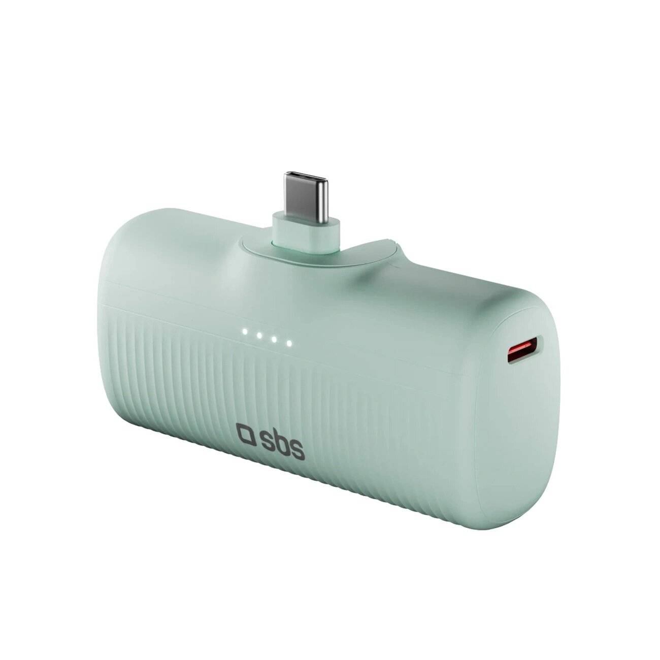 SBS EcoPower 5000 mAh 10W Powerbank integriertem USB-C-Anschluss - Grün