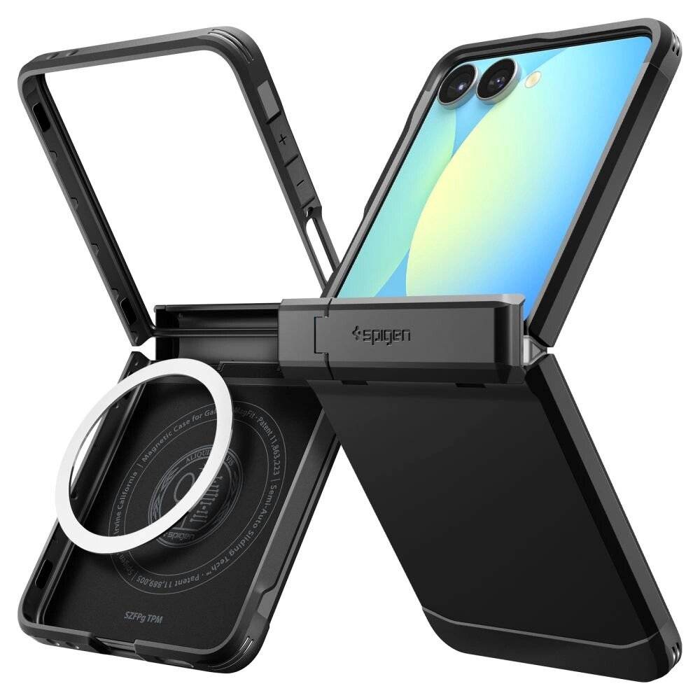 Spigen Tough Armor Pro Mag MagSafe Case Samsung Galaxy Z Flip 7 - Schwarz