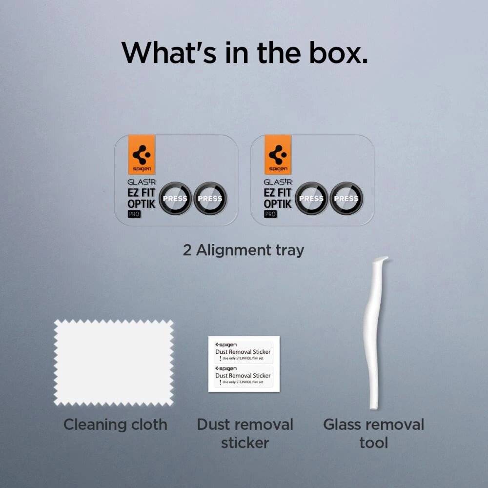 Spigen Optik Pro HD Glas.TR EZ Fit 2er-Pack Kameraschutz Samsung Galaxy Z Flip 7 - Schwarz