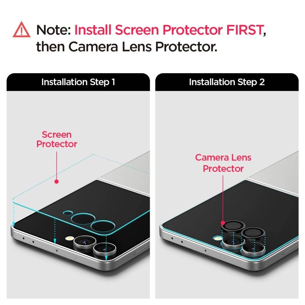 Spigen Optik Pro HD Glas.TR EZ Fit 2er-Pack Kameraschutz Samsung Galaxy Z Flip 7 - Schwarz