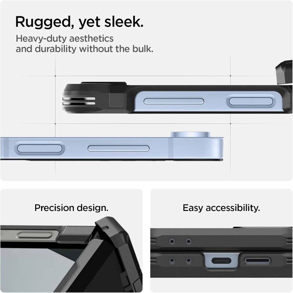 Spigen Tough Armor Pro Mag MagSafe Case Samsung Galaxy Z Flip 6 / 7 FE - Schwarz