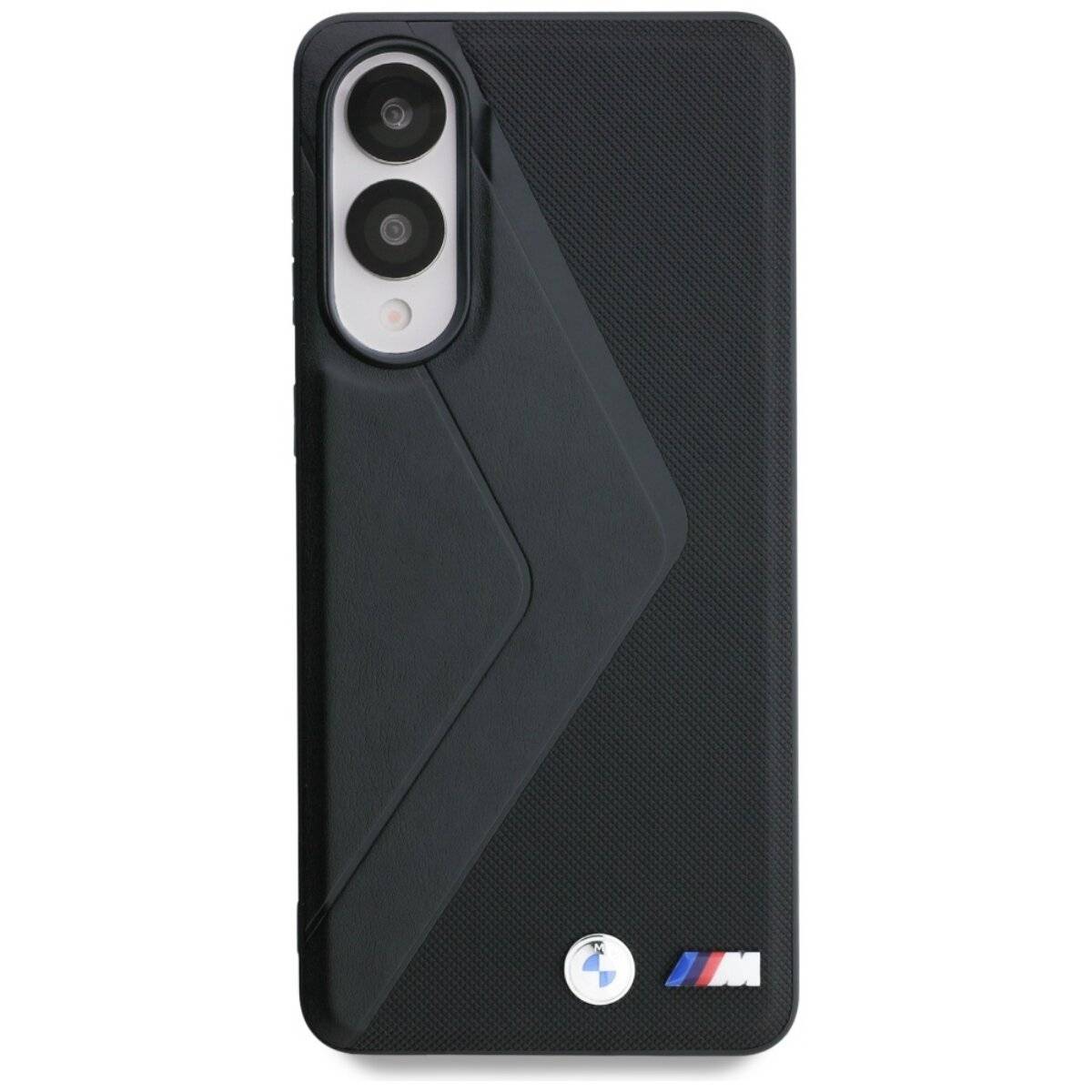 BMW Leather Oversized Stripes MagSafe Hülle Samsung Galaxy S25 Edge - Schwarz