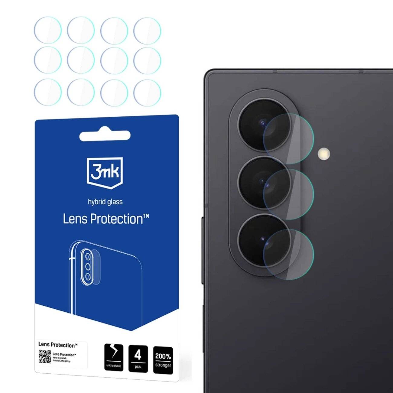 3mk Lens Protection Hybrid Glass Kameraobjektiv des Samsung Galaxy Z Fold 7
