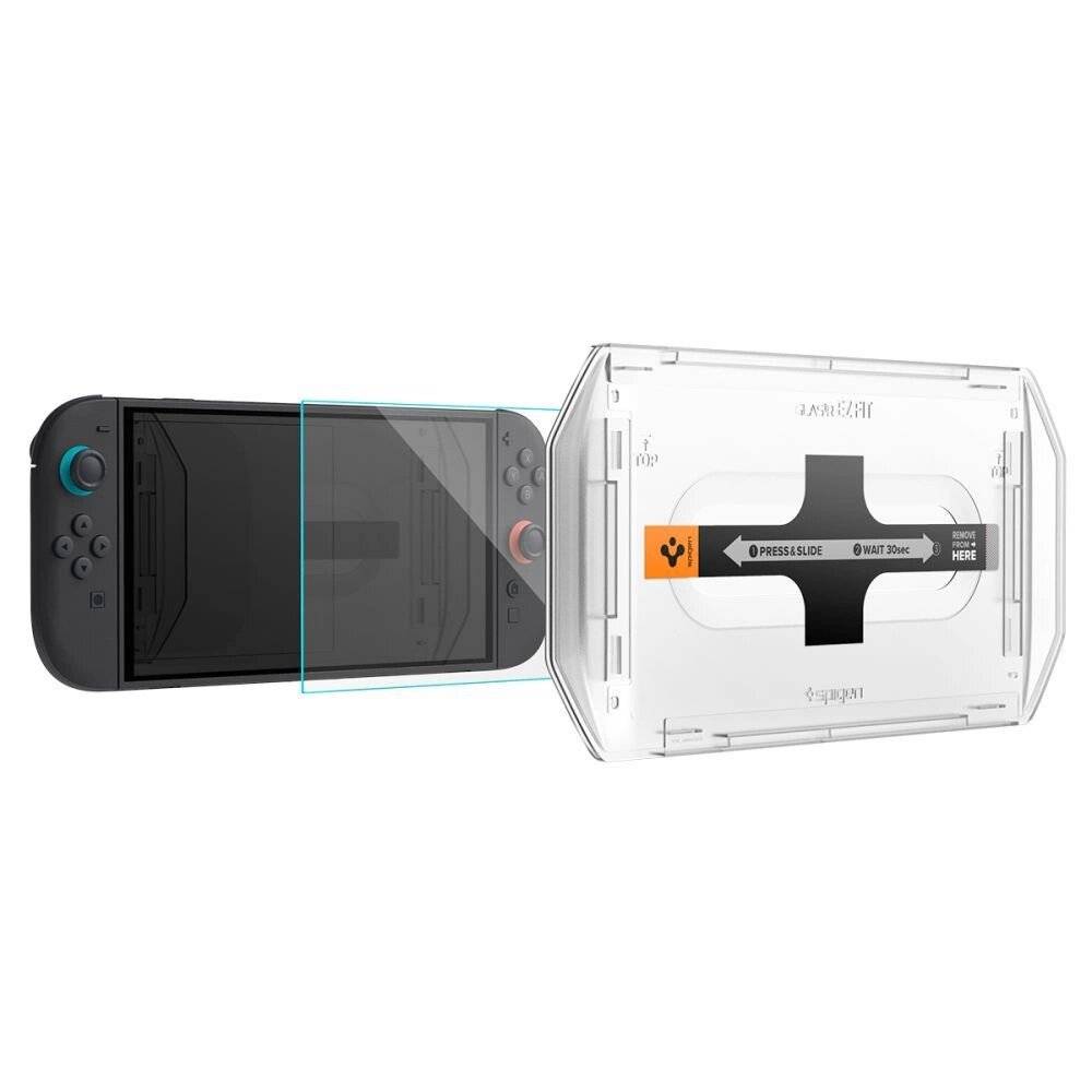 Spigen Glas.Tr „EZ FIT“ Schutzglas 2er-Pack Nintendo Switch 2 - Transparent