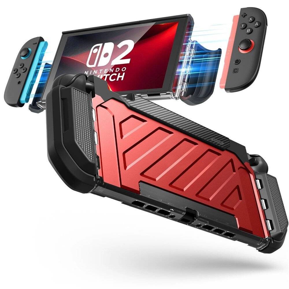 Supcase Unicorn Beetle Pro Hülle Nintendo Switch 2 - Rot Schwarz