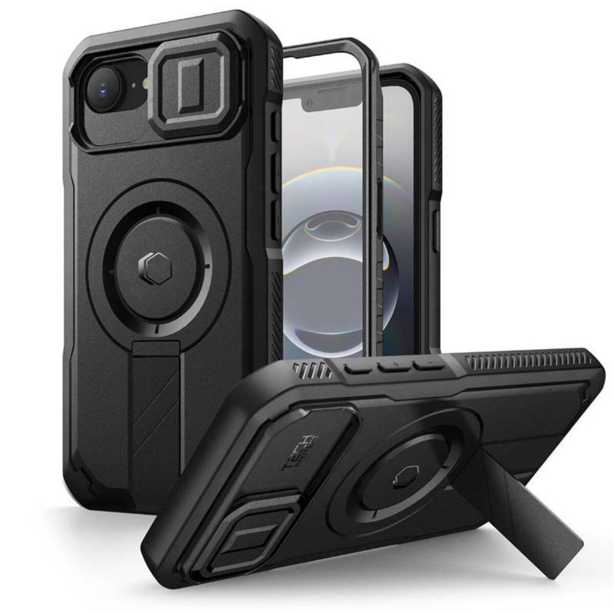 Tech-Protect Kevlar Magsafe Case iPhone 16e - Schwarz