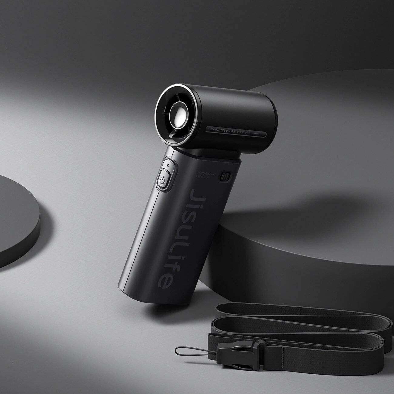 Jisulife Handventilator Life9 5000mAh Tragbarer Mini-Gebläse-USB-Ventilator - Schwarz