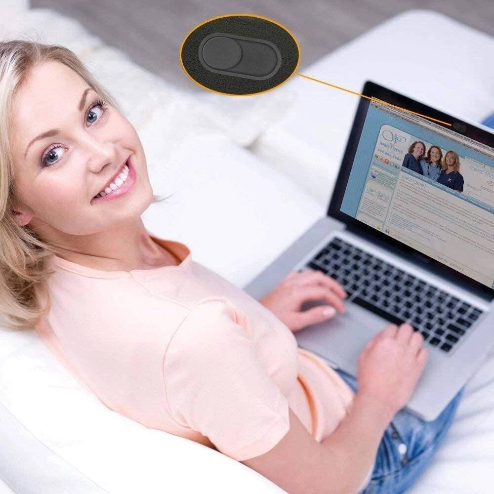 Tech-Protect Cam Fit+ 3er-Pack Laptop-Kameraabdeckungen – Schwarz