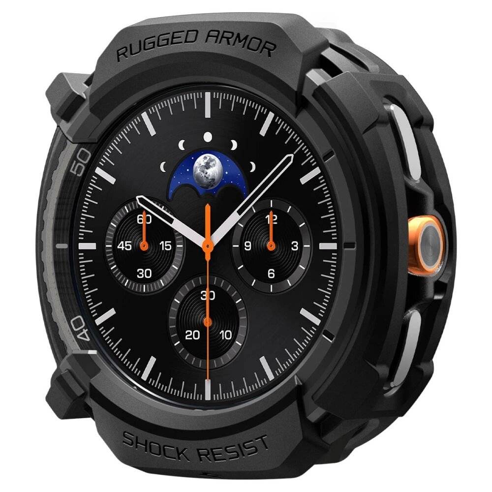 Spigen Rugged Armor Case Samsung Galaxy Watch 8 Classic 46 mm – Mattschwarz