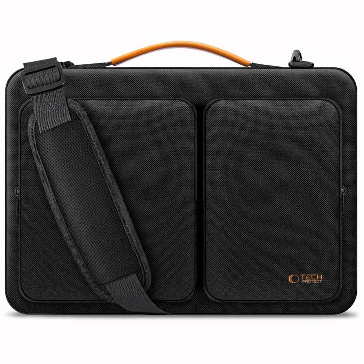 Tech-Protect Defender Tasche 15-16 Laptops, Schwarz Orange