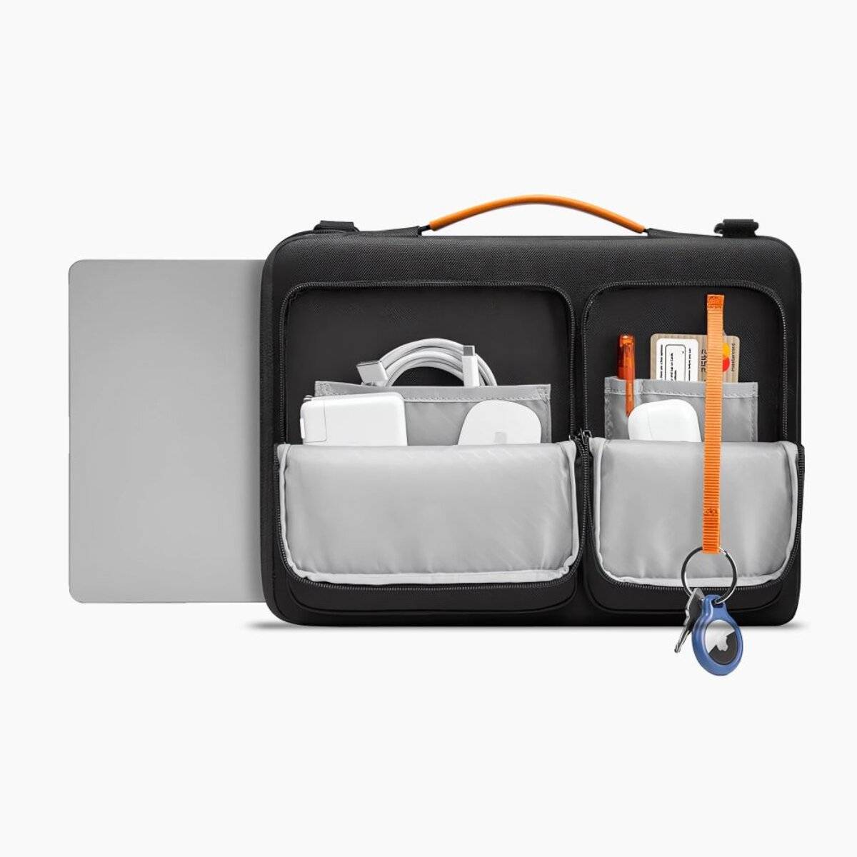 Tech-Protect Defender Tasche 15-16 Laptops, Schwarz Orange