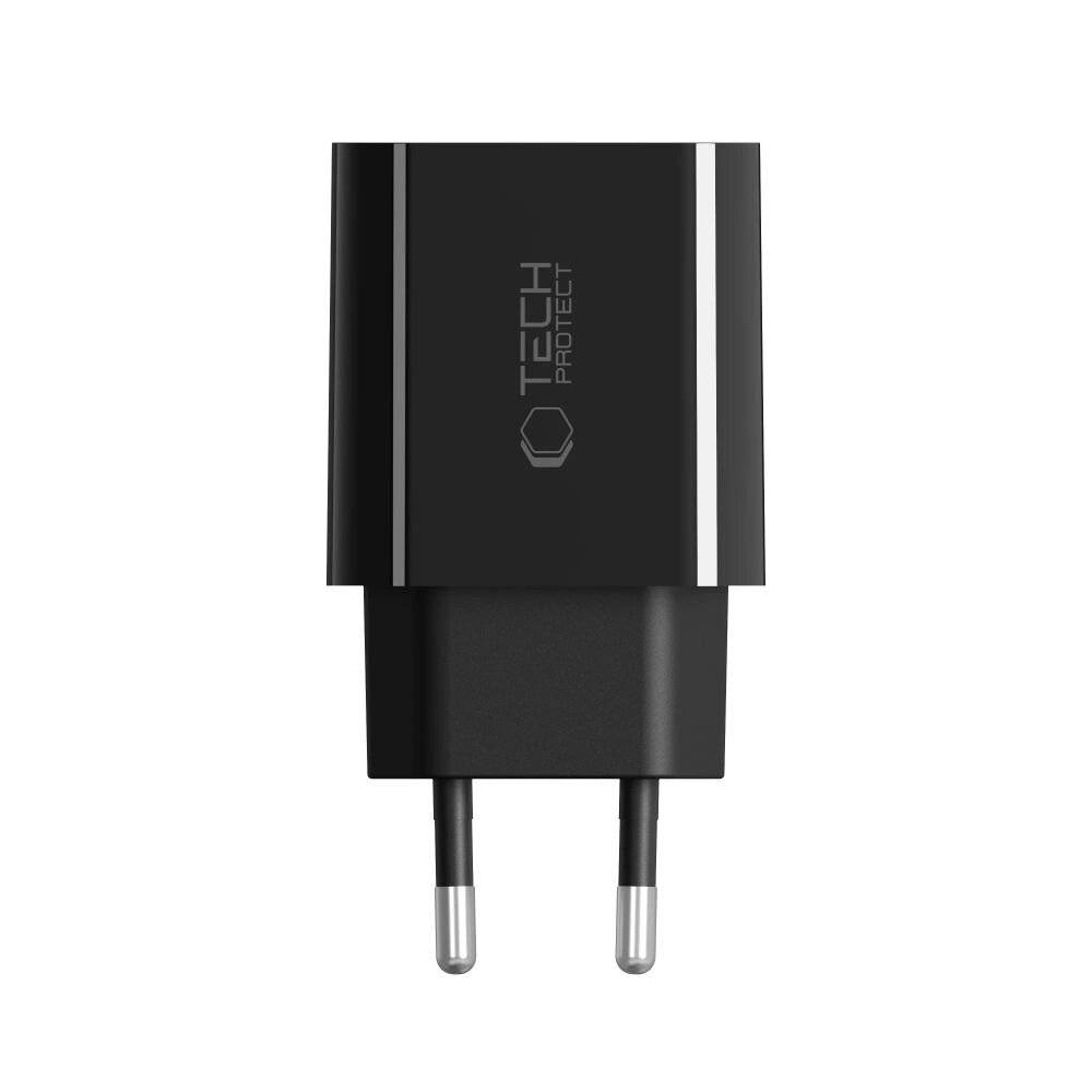 Tech-Protect NC20W USB-C 1-Port PD20W Wandladegerät - Schwarz