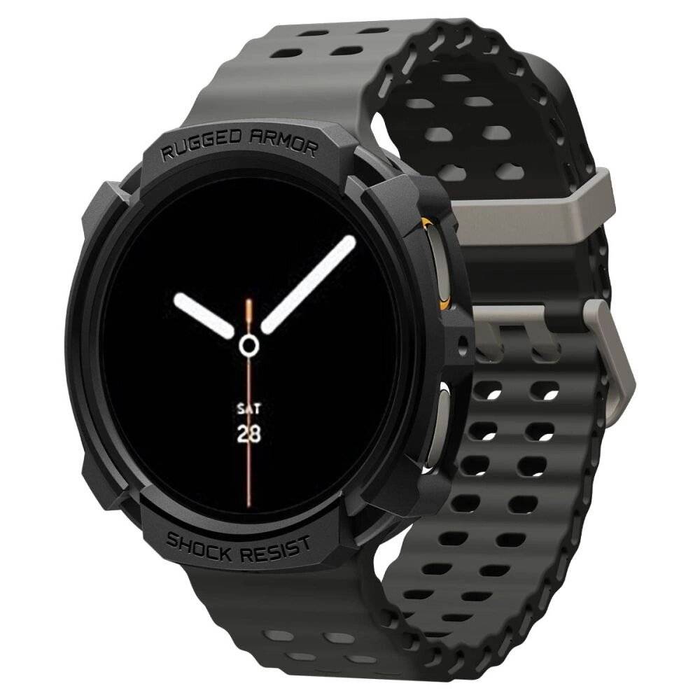 Spigen Rugged Armor Case Samsung Galaxy Watch 8 44 mm - Mattschwarz