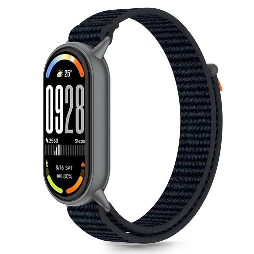 Tech-Protect Nylon Pro Strap Xiaomi Smart Band 8 / 9 10 NFC - Schwarz Orange