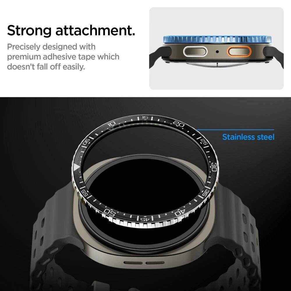 Spigen Bezel Tune Diver Cover Samsung Galaxy Watch 8 44mm - Schwarz
